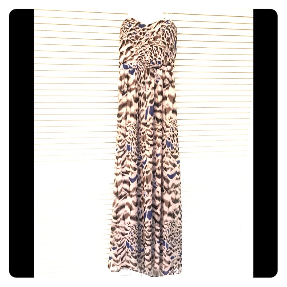Erin Fetherston full length muted print gown!